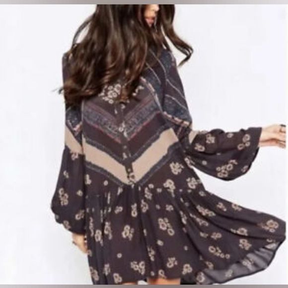 Free People From Your Heart Midnight Dress Size M - Picture 3 of 15
